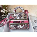 DIOR MEDIUM LADY D-LITE BAG Multicolor Butterfly Embroidery