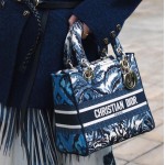 DIOR MEDIUM LADY D-LITE BAG Blue Palms Embroidery