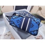 DIOR MEDIUM LADY D-LITE BAG Blue Palms Embroidery