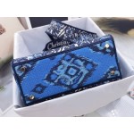 DIOR MEDIUM LADY D-LITE BAG Blue Palms Embroidery