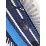 DIOR MEDIUM LADY D-LITE BAG Blue Palms Embroidery