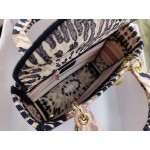 DIOR MEDIUM LADY D-LITE BAG Multicolor Tie & Dior Embroidery