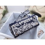 DIOR MEDIUM LADY D-LITE BAG Blue Toile de Jouy Reverse Embroidery