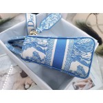 DIOR MEDIUM LADY D-LITE BAG Cornflower Blue Toile de Jouy Embroidery