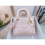 DIOR MEDIUM LADY D-LITE BAG Rose Des Vents Toile de Jouy Embroidery