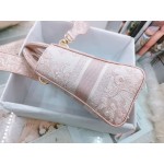 DIOR MEDIUM LADY D-LITE BAG Rose Des Vents Toile de Jouy Embroidery