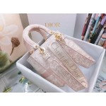 DIOR MEDIUM LADY D-LITE BAG Rose Des Vents Toile de Jouy Embroidery