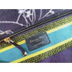 DIOR MEDIUM LADY D-LITE BAG Blue Dior Zodiac Embroidery