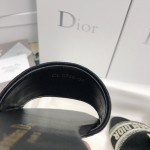 DIOR DWAY SLIDE Black Embroidered Cotton