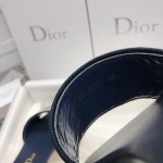 DIOR DWAY SLIDE Deep Blue Embroidered Cotton