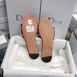 DIOR DWAY SLIDE Burgundy Embroidered Cotton