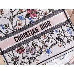 DIOR LARGE BOOK TOTE Rosa Mutabilis Embroidered Canvas