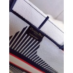 DIOR LARGE DIORALPS BOOK TOTE White Three-Tone Embroidery