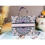 DIOR LARGE BOOK TOTE Embroidered Canvas with Multicolored KaléiDiorscopic Motif