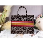 DIOR LARGE BOOK TOTE Beige Multicolor Mizza Embroidered Velvet