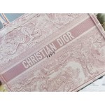 DIOR LARGE BOOK TOTE Pink Toile de Jouy Embroidery