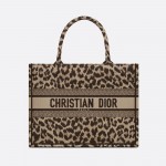 DIOR MEDIUM BOOK TOTE Beige Multicolor Mizza Embroidery