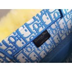 DIOR MEDIUM BOOK TOTE Cornflower Blue Dior Oblique Embroidery