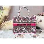 DIOR MEDIUM BOOK TOTE Multicolor Butterfly Embroidery