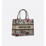 DIOR MEDIUM BOOK TOTE BAG Multicolor Mille Fleurs Embroidery