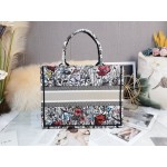 DIOR MEDIUM BOOK TOTE BAG Multicolor Mille Fleurs Embroidery