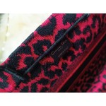 DIOR MEDIUM BOOK TOTE Red Multicolor Mizza Embroidery