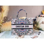 DIOR MEDIUM BOOK TOTE Embroidered Canvas with Multicolored KaléiDiorscopic Motif