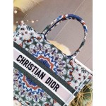 DIOR MEDIUM BOOK TOTE Embroidered Canvas with Multicolored KaléiDiorscopic Motif