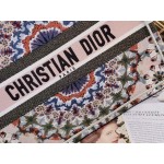 DIOR MEDIUM BOOK TOTE Embroidered Canvas with Multicolored KaléiDiorscopic Motif