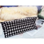 DIOR MEDIUM BOOK TOTE Black Macro Houndstooth Embroidery