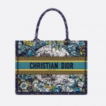 DIOR MEDIUM BOOK TOTE Blue Dior Constellation Embroidery