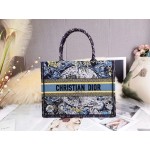 DIOR MEDIUM BOOK TOTE Blue Dior Constellation Embroidery