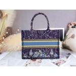 DIOR MEDIUM BOOK TOTE Blue Dior Constellation Embroidery