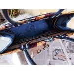 DIOR MEDIUM BOOK TOTE Blue Multicolor Paisley Embroidery