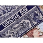 DIOR MEDIUM BOOK TOTE Blue Toile de Jouy Embroidery