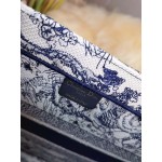 DIOR MEDIUM BOOK TOTE Blue Toile de Jouy Embroidery