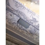 DIOR MEDIUM BOOK TOTE Gray Toile de Jouy Embroidery