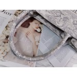 DIOR MEDIUM BOOK TOTE Gray Toile de Jouy Embroidery