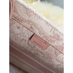 DIOR MEDIUM BOOK TOTE Pink Toile de Jouy Embroidery