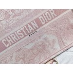 DIOR MEDIUM BOOK TOTE Pink Toile de Jouy Embroidery