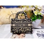 DIOR MINI BOOK TOTE Beige Multicolor Mizza Embroidery