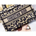 DIOR MINI BOOK TOTE Beige Multicolor Mizza Embroidery