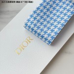 DIOR 30 MONTAIGNE MITZAH SCARF Cornflower Blue Silk Twill