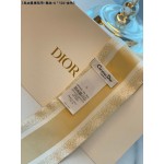 DIOR ÉTOILE MITZAH SCARF Gold-Tone Silk Twill