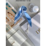 DIOR OBLIQUE MITZAH SCARF Cornflower Blue Silk Twill