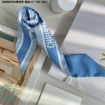 DIOR OBLIQUE MITZAH SCARF Cornflower Blue Silk Twill