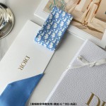 DIOR OBLIQUE MITZAH SCARF Cornflower Blue Silk Twill