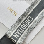 DIOR OBLIQUE MITZAH SCARF Gray Silk Twill