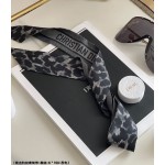 DIOR MIZZA MITZAH SCARF Gray Silk Twill