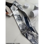 DIOR TOILE DE JOUY SAUVAGE MITZAH SCARF Ivory and Navy Blue Silk Twill